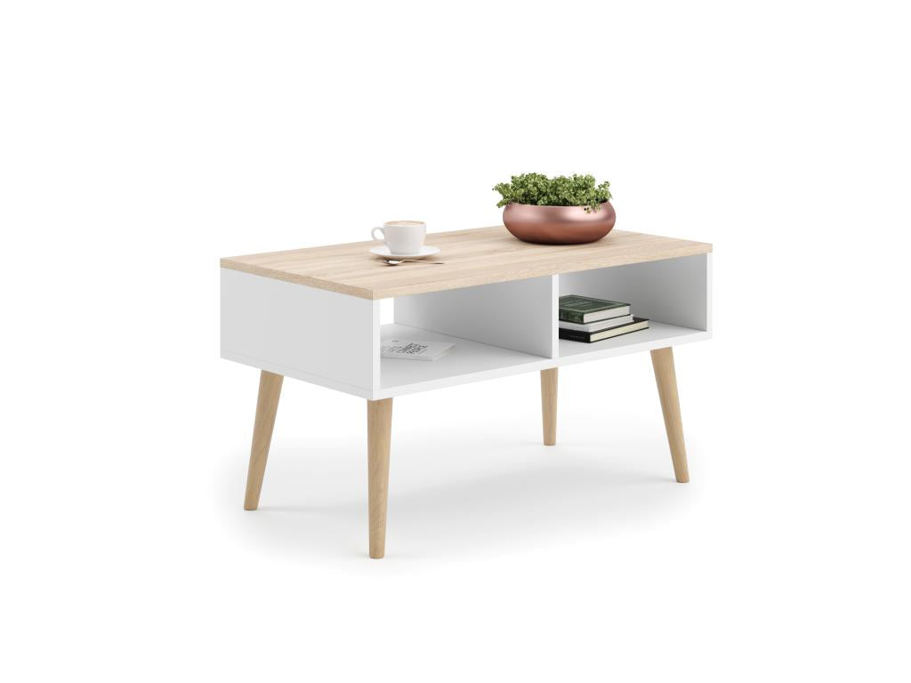 Bohometop Scandinavian style coffee table - white/oak Bohometop 83464KOSW