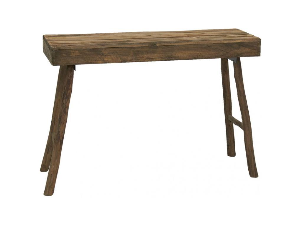 Rustic pine and metal console table 94006CMJE