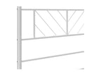 Metal bed frame with white headboard 120x190 cm 26708HUSC