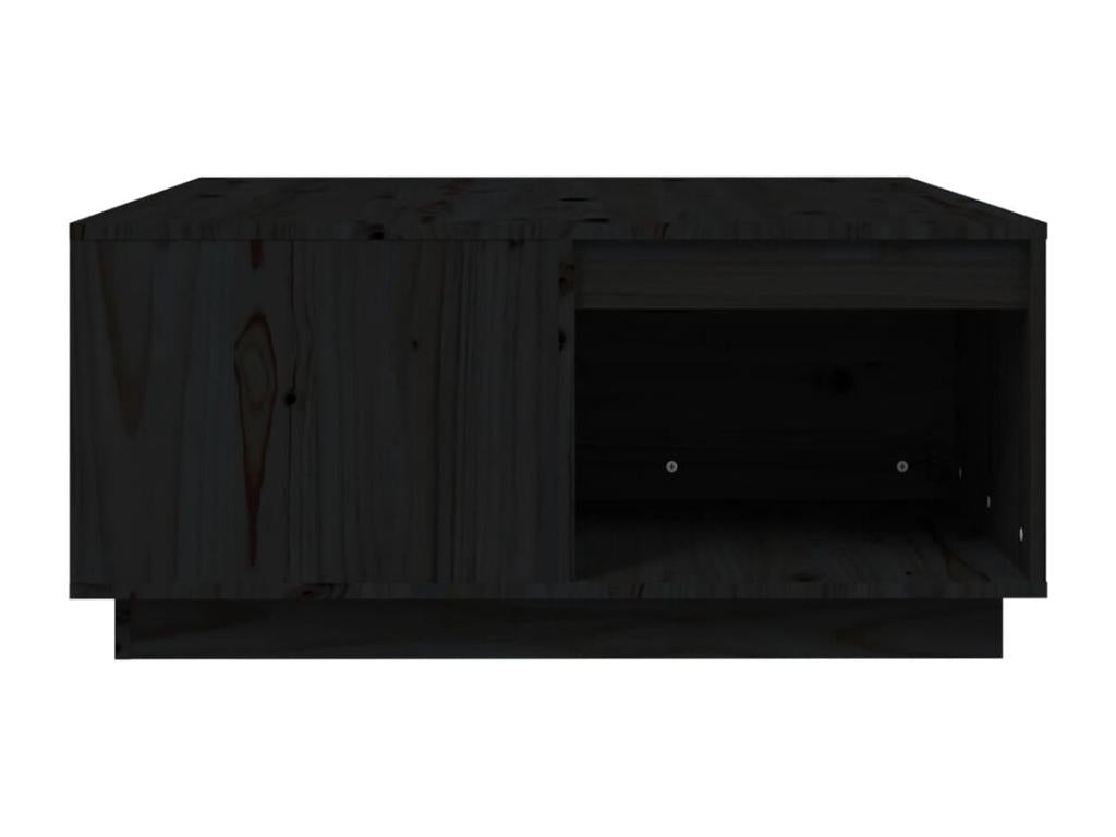 Coffee table, black, 80x81x36.5 cm, solid pine wood, 64284BREW