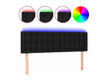 Black LED Headboard 144x5x78/88 cm Fabric 81033BNBG