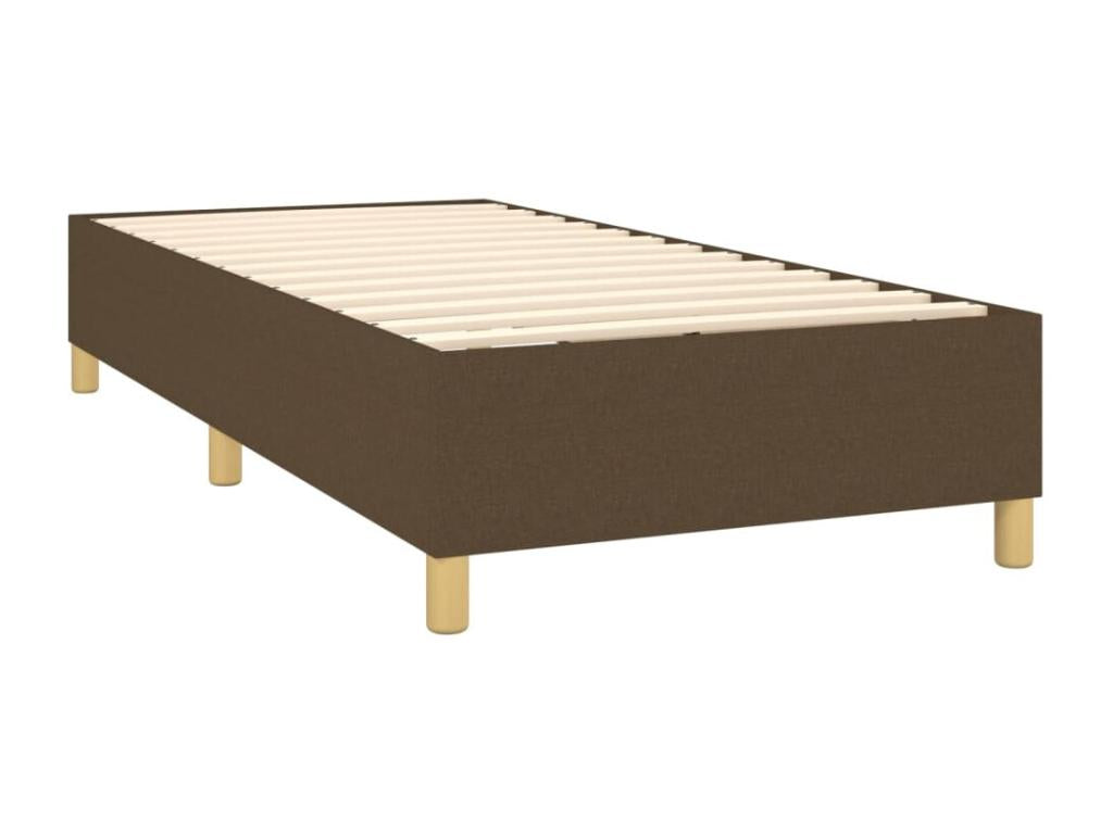 Upholstered bed base with mattress, dark brown, 90x200 cm, 85040GMMO