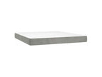 Homelumiere bed base and mattress, light grey, 180x200 cm, velvet