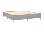 Upholstered bed base with mattress, light grey, 160x200cm, fabric, 92473BHVV
