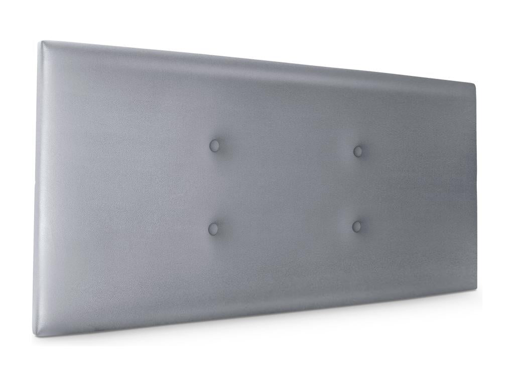 Homelumiere Faux Leather Headboard with 2 Buttons 110x50cm Beds 105 - Silver