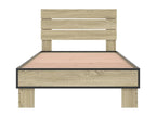Bohometop oak bed frame 100x200 cm engineered wood and metal 69495TWAB