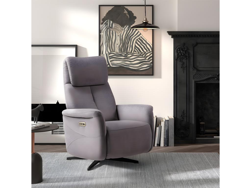 Bohometop - Bohometop Electric Armchair, Grey Fabric 50079KYFE