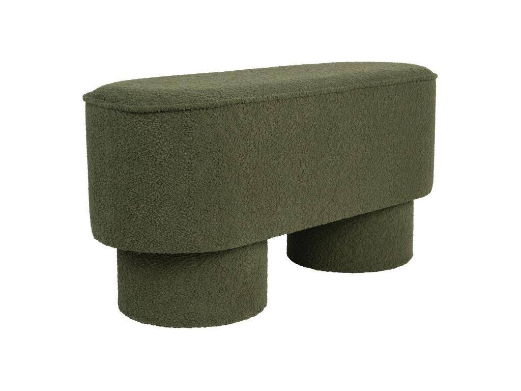Bohometop - Round Fabric Bench Bohometop L93cm Colour - Khaki Green 07440OSXQ