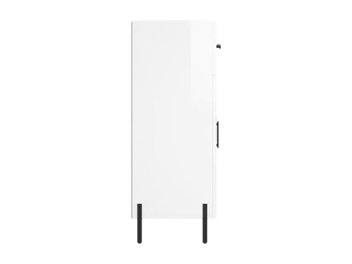 High-gloss white sideboard, 69.5x34x90 cm, engineered wood, 65772RISN