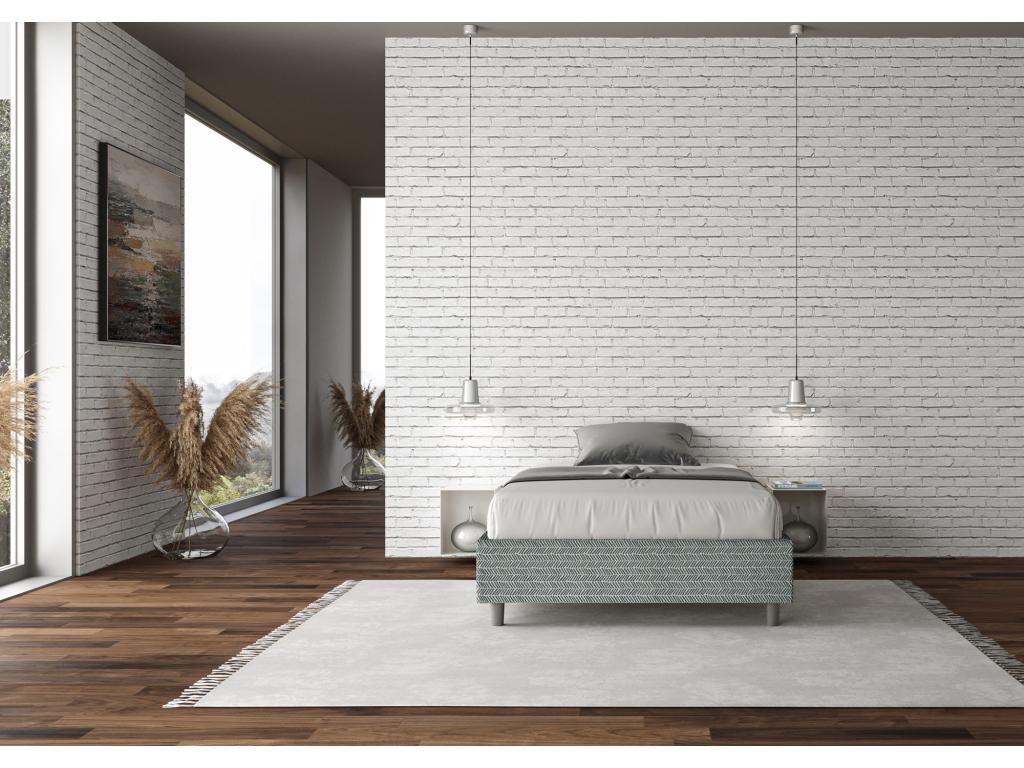 Bohometop 7 Light Blue Single Bed Frame with Storage, 120x190cm