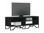 Black TV stand 122x34x41 cm engineered wood