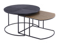 Nesting coffee tables in metal - Black and Gold - Bohometop 17845PTAL