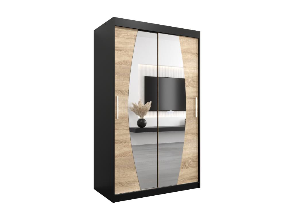 Bohometop Sliding Door Wardrobe 200/120/62 2 Doors Black/Bohometop 24646KNQV