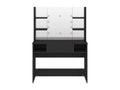 Makeup table with LED lighting 100x40x135 cm Bohometop Black 76752DIKM