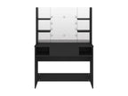Makeup table with LED lighting 100x40x135 cm Bohometop Black 76752DIKM
