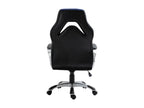 Office chair - Faux leather / Plastic - Black / Blue - Bohometop 72700XHSW
