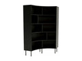 Bohometop modern black corner bookcase with black legs / 100 cm 86956JJCF
