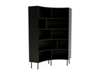 Bohometop modern black corner bookcase with black legs / 100 cm 86956JJCF