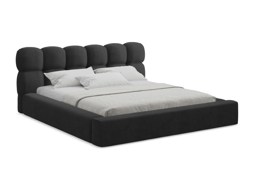 Upholstered bed with storage 220x240 - by Bohometop - black - Bohometop 64213RQBO