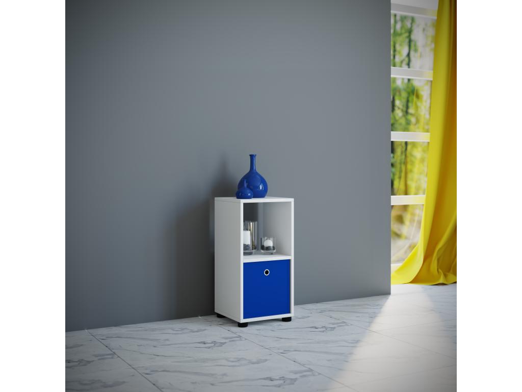 Homelumiere Wooden Storage Shelf on Stand Bookshelf Benas-2 White