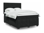 Bohometop bed base with mattress, black, 140x200 cm, velvet, 33165BPXV