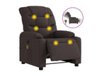 Electric Reclining Massage Chair, Dark Brown Fabric, 91880YUKB