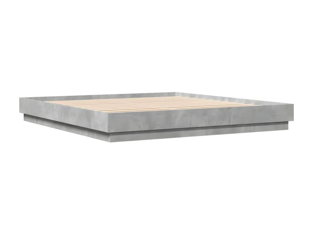Bed frame without mattress concrete gray 200x200 cm 11909OTZB