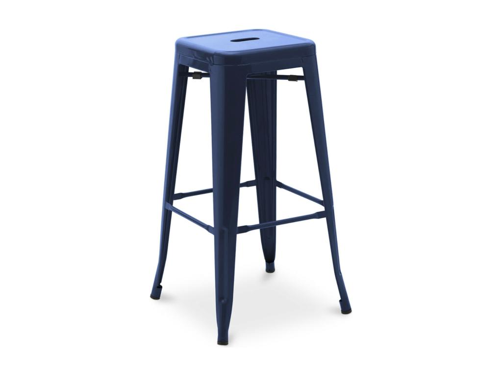 Bohometop 76cm Reinforced Polished Steel Industrial High Stool --Color Bohometop 51125UXNI