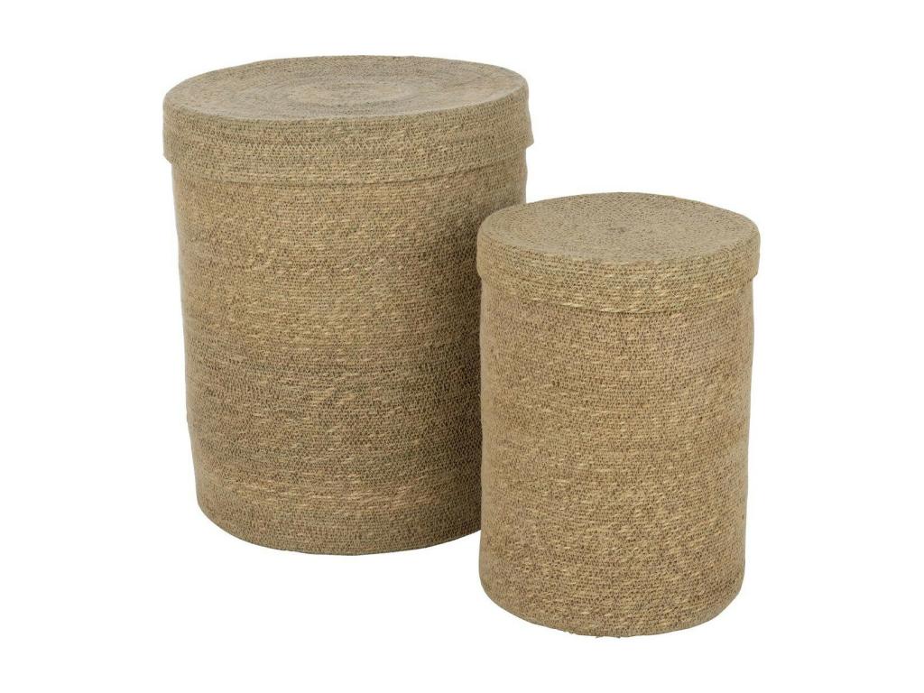 Set of 2 Marine Herb Storage Baskets 46cm Natural 89212KKCZ