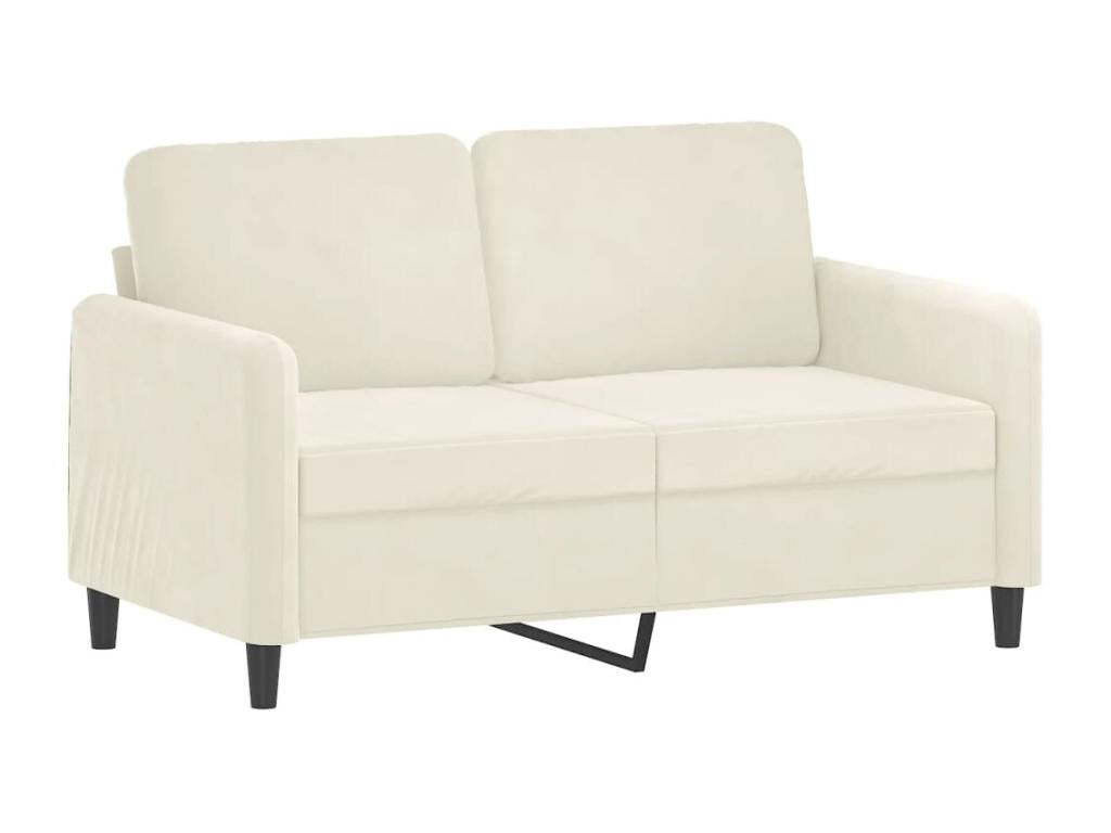 2-piece cream velvet sofa set