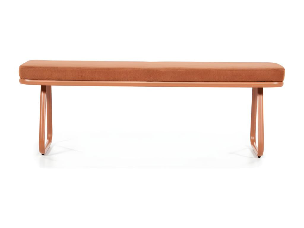 Bohometop - Fabric and metal bench, 140cm long - Bohometop 90511AQAV