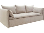 Homelumiere 3-seater convertible sofa in beige corduroy