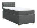 Bohometop bed base with mattress, dark grey, 80x200 cm, fabric, 92760XQOT