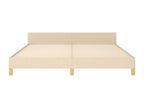 Cream bed frame without mattress, 160x200 cm, fabric, 83966OJQU