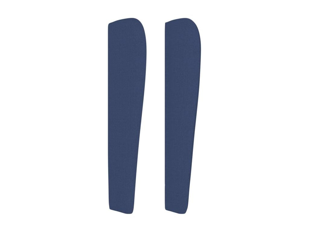 Headboard with wings, Blue, 203x23x118/128 cm, Fabric, 00531XCFY