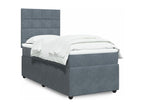 Bohometop bed base and mattress, dark grey, 90x190 cm, velvet, 03286JGFZ