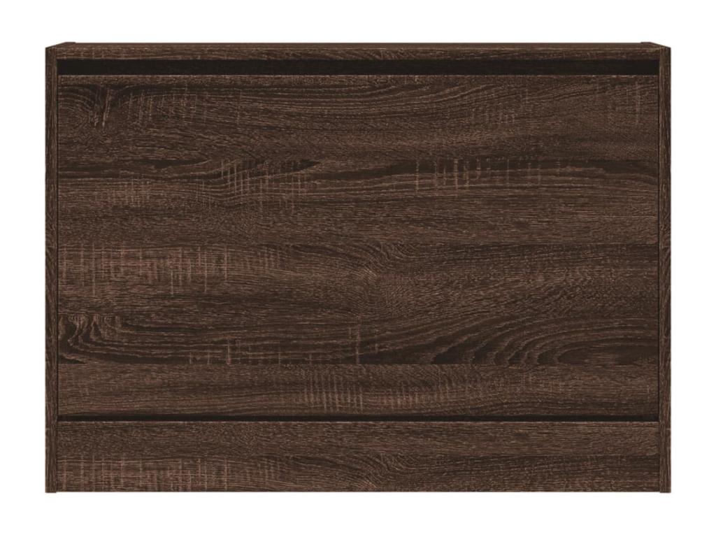 Brown oak shoe cabinet 80x21x57 Engineered wood 78841ZBGA