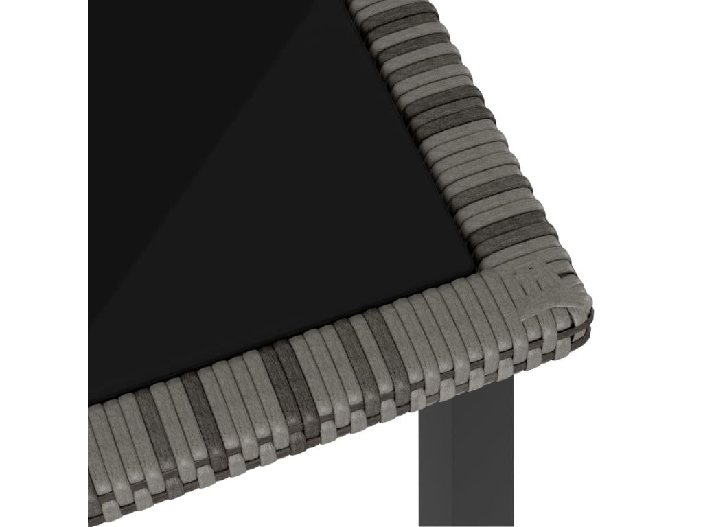 9-Piece Garden Dining Set, Wicker Resin, Grey 96260KLUJ