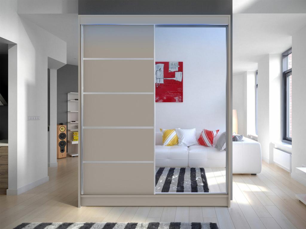 Bohometop 143 Cashmere Wardrobe 200x150x58cm Sliding Wardrobe Doors 39839QJQJ