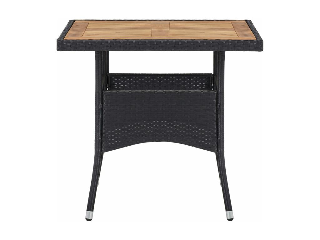 Black resin dining room set, 58x63x108 cm, 02 0014331 87496GSPT