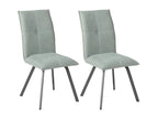 Bohometop - Set of 2 Fabric Chairs in Aqua Green 40787VOJG
