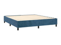 Upholstered bed base and mattress, dark blue, 160x200cm, velvet, 15494HOUL