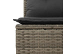 6-piece garden furniture set with grey resin wicker cushions 83406NDKN