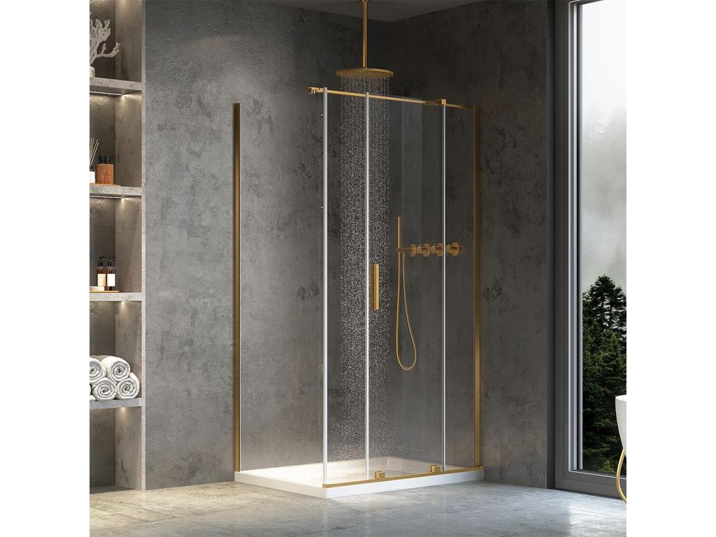 Bohometop Shower Cabin 110x80 Brush Gold 20882YBEP