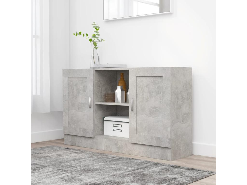 Concrete Grey Buffet 120x30.5x70 cm Chipboard 41552NNXD