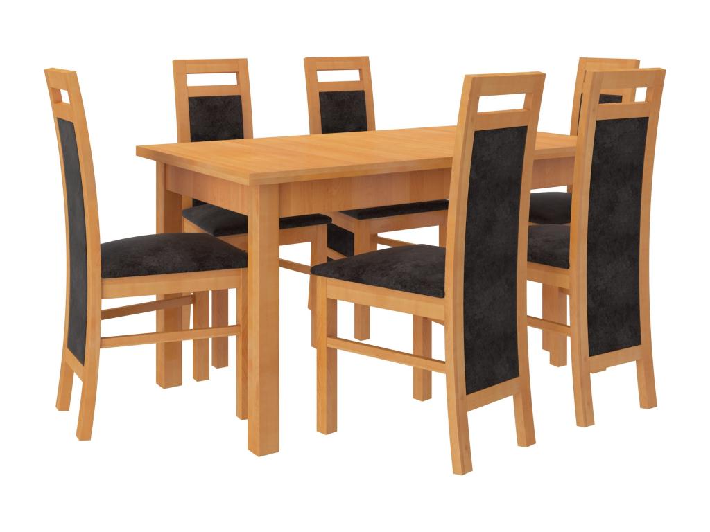 Light beech wood chair and Bohometop-Tissu fabric 27116 84404EMTV