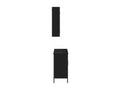 2-piece bathroom furniture set, black engineered wood 81081CECV