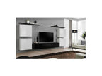 Bohometop living room furniture set in glossy black and white. 31116LOLM