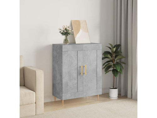 Concrete grey sideboard 69.5x34x90 cm engineered wood 99558UARN