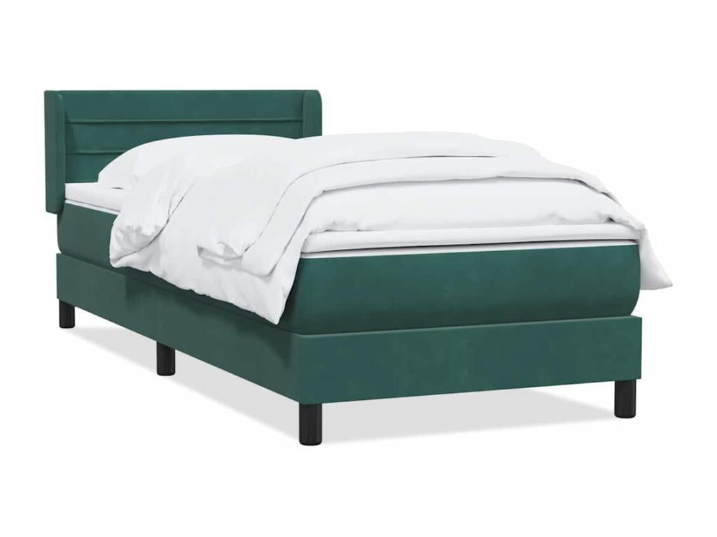 Homelumiere bed base and dark green 100x220cm velvet mattress